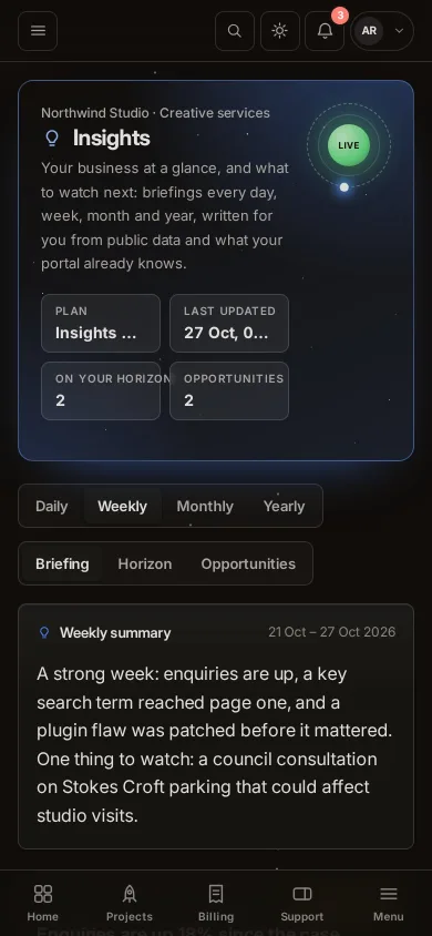 Insights on a phone